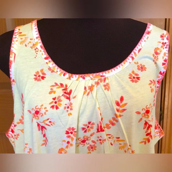 NWOT CAROLE HOCKMAN sL matching nightgown & robe(w/pockets) Yellow/orange - Picture 4 of 9